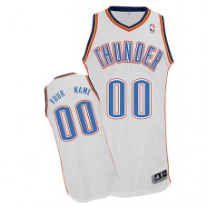Thunder Custom Authentic White NBA Jersey
