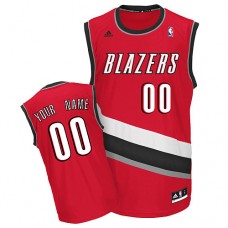 Trail Blazers Custom Authentic Red NBA Jersey