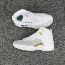 Wholesale Girls Air Jordan 12 GS OVO White Gold Shoes Online