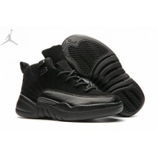Wholesale New Air Jordans 12 All Black For Kids Online