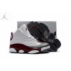 Wholesale Real Jordans 13 White Grey Red Kids Stores Online