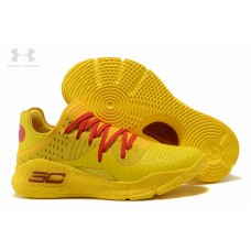 Wholesale UA Curry 4 Low Yellow Red Basketball Shoes Outlet Shop