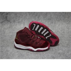 Wholesale Youth Air Jordans 11 Velvet Red For Kids Online