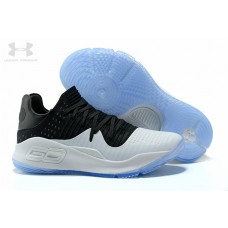 Women's Under Armour Curry 4 Low White Black Shoes On Sale
