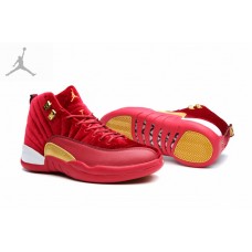 Womens Retro Jordans 12 XII Red Velvet Cheap Sale Low Price