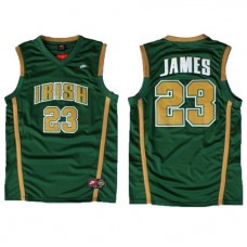 NBA St. Mary High School 23 LeBron James Throwback Jersey Green Swingman Hardwood Classics