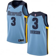 Allen Iverson Grizzlies Light Blue Jersey NBA Statement For Cheap