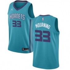 Alonzo Mourning Hornets Teal Jordan Jersey NBA Cheap Sale
