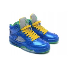 Best Air Jordan 5 All Blue Basketball Shoes Sale For Girls
