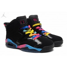 Best Air Jordan 6 Black Red Basketball Shoes Cheap For Girls