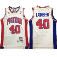 Best Bill Laimbeer Pistons Throwback NBA Jerseys Home For Sale