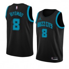Best Bismack Biyombo Hornets Buzz City NBA Jerseys Black For Sale