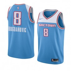 Best Bogdan Bogdanovic Kings City NBA Jerseys Blue For Sale