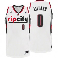 Best Damian Lillard Blazers White Home Retro NBA Jerseys Sale