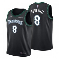 Best Latrell Sprewell Timberwolves Black Classic NBA Jerseys