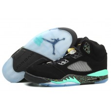Best Mens Air Jordan 5 (V) Black Green Shoes Sale Online