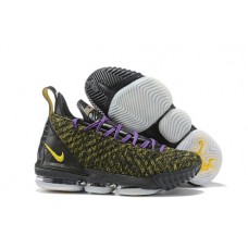 Best Nike LeBron 16 Yellow Purple Black Cheap On Sale For Men