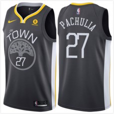 Best NBA Zaza Pachulia Warriors #27 Jerseys The Town Grey Nike Edition