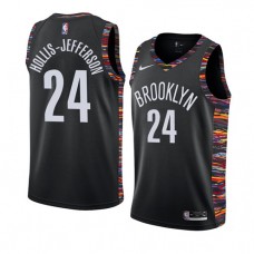 Best Rondae Hollis-Jefferson Nets City Black NBA Jerseys