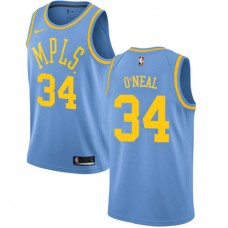 Best Shaquille O'Neal Lakers MPLS Retro Light Blue NBA Jerseys