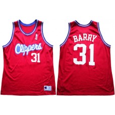 Brent Barry Vintage Clippers Red NBA Away Jersey Cheap Sale