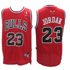 NBA NIKE Chicago Bulls 23 Michael Jordan Throwback Jersey Hardwood Classics Red Swingman