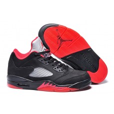 Buy Air Jordan 5 Low Black Red Sneakers For Men Online