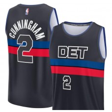 Cade Cunningham Detroit Pistons Fanatics Branded Fast Break Replica Player Jersey - Statement Edition - Black