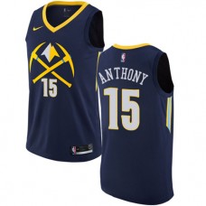 Carmelo Anthony Nuggets City Navy Blue NBA Jersey Cheap Sale