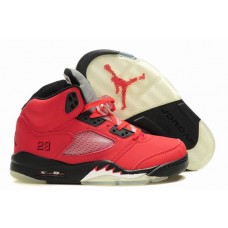 Cheap Air Jordan 5 Raging Bulls Varsity Red Black For Women