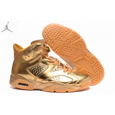 Cheap Air Jordan 6 All Gold Plated Basketball Shoes For Sale