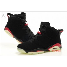 Cheap Air Jordan 6 Black Red Basketball Shoes For Girls Sale