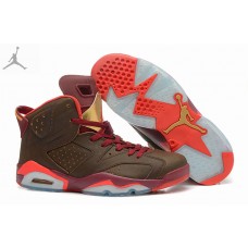 Cheap Air Jordan 6 Retro Cigar Metallic Gold Red Sneakers Online