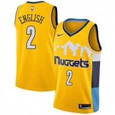 Cheap Alex English Nuggets Alternate Yellow NBA Jersey For Sale