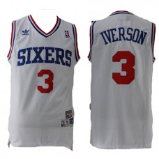 Cheap Allen Iverson 76ers Throwback White NBA Jerseys For Sale