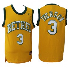 Cheap Allen Iverson Bethel High School Yellow Throwback Jersey