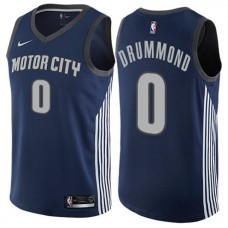 Cheap Andre Drummond Pistons Jersey Navy Blue NBA City Edition