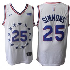 Cheap Ben Simmons 76ers Earned NBA Jerseys White For Sale