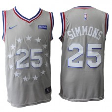 Cheap Ben Simmons 76ers Stubhub Gray City NBA Jersey For Sale