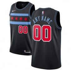 Cheap Bulls Custom Black NBA Jerseys City Edition For Sale