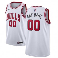 Cheap Bulls Custom Nike White Jersey Association Edition Sale