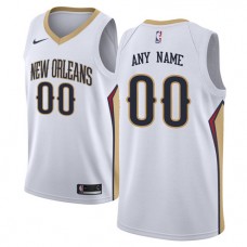Cheap Custom Pelicans Nike White Jersey Association Edition For Sale