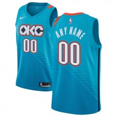 Cheap Customized Thunder City Edition Turquoise Jersey For Sale