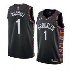 Cheap D Angelo Russell Nets City NBA Jerseys Black For Sale