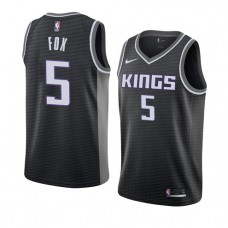 Cheap DeAaron Fox Kings New Statement Jersey Black For Sale