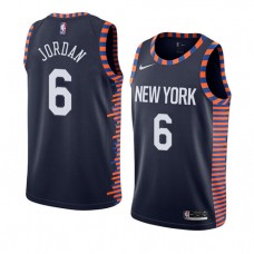 Cheap DeAndre Jordan Knicks City NBA Jerseys Navy For Sale
