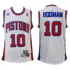 Cheap Dennis Rodman Vintage Pistons Jersey White Home For Sale