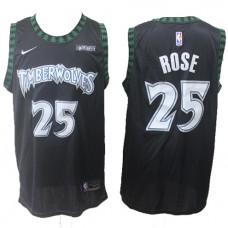 Cheap Derrick Rose Timberwolves Jersey Black Classic For Sale