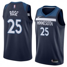 Cheap Derrick Rose Timberwolves Jersey Icon Navy Blue For Sale