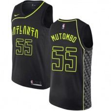 Cheap Dikembe Mutombo New Hawks Black Jersey NBA City Edition